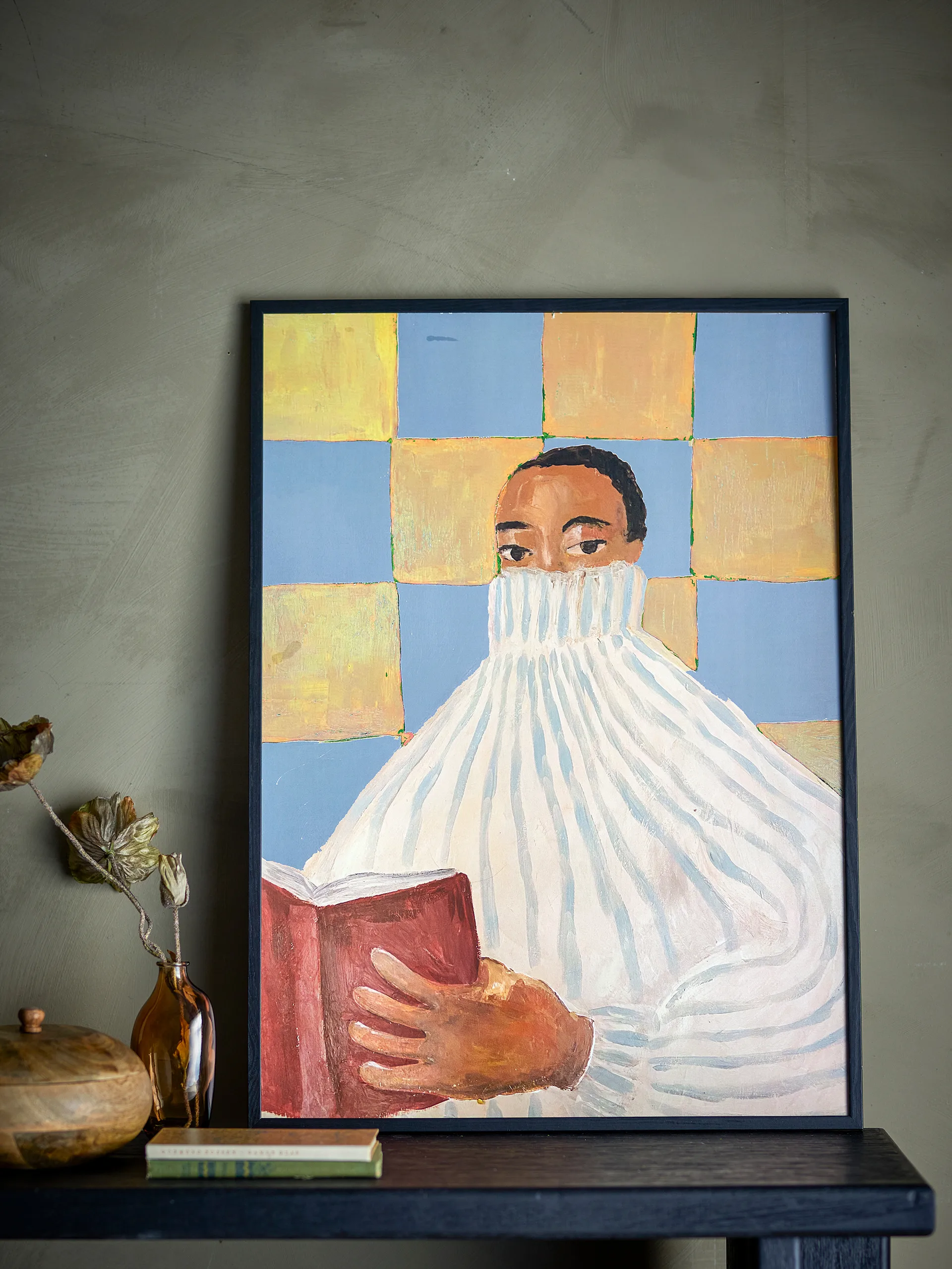 Cuadro Filicia 52x72 cm, Marco negro Bloomingville