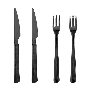 Cubiertos para carne Ollin 4 piezas - Negro - Bloomingville