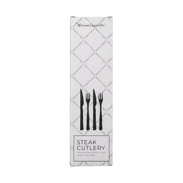 Cubiertos para carne Ollin 4 piezas - Negro - Bloomingville