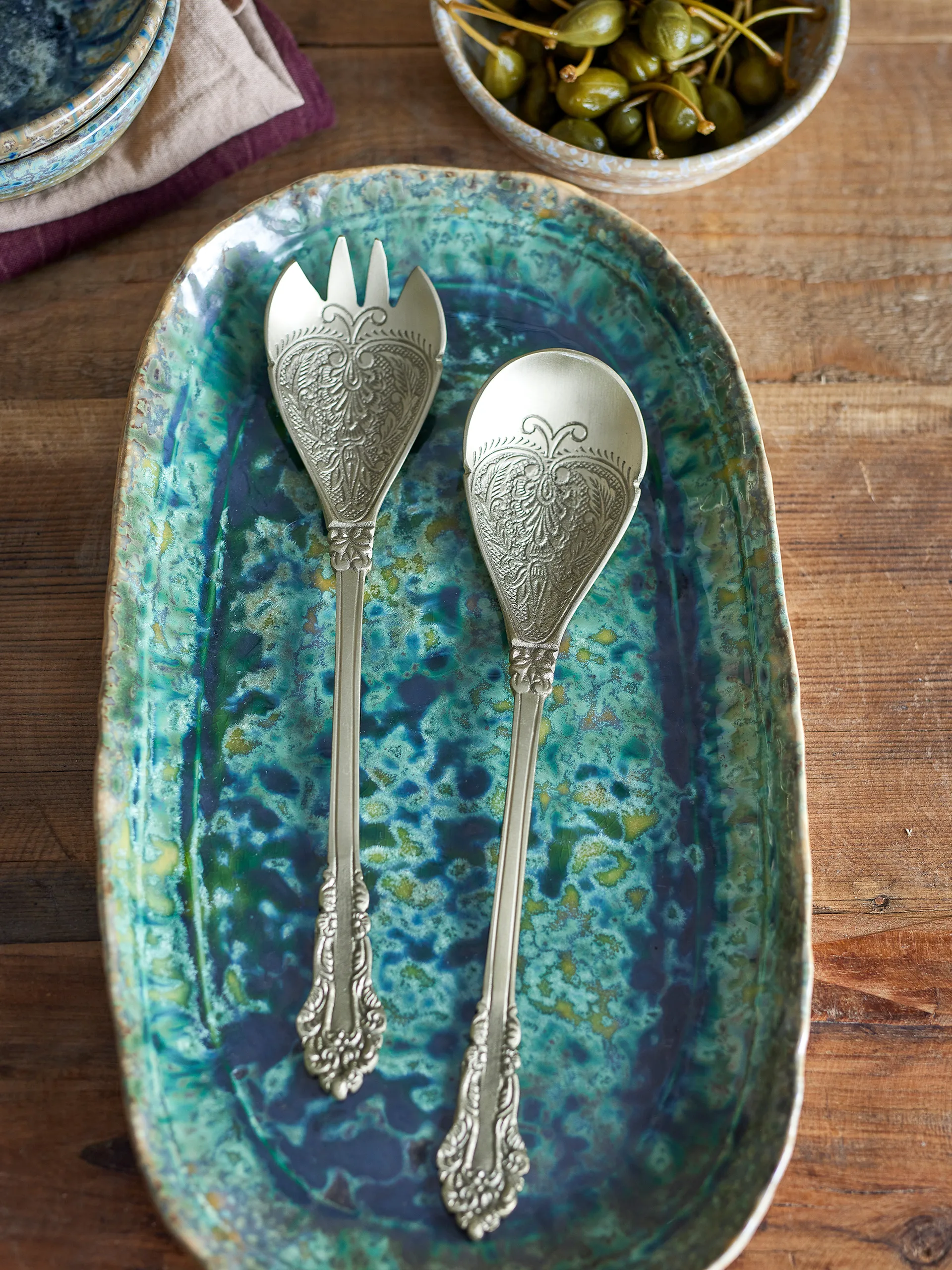 Cubiertos para ensalada Kalima 2 piezas, Latón Bloomingville