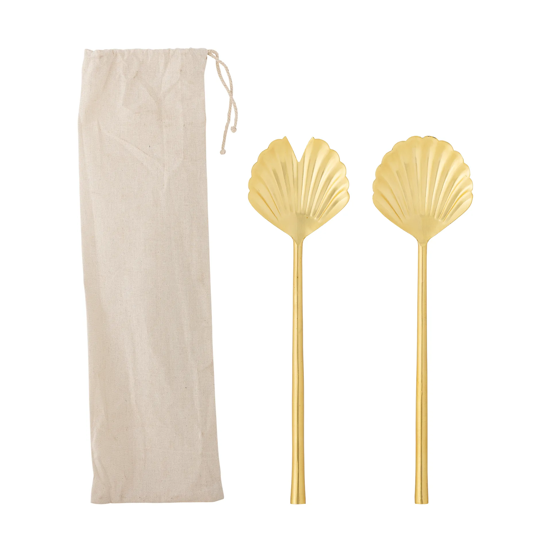 Cubiertos para ensalada Loreta 2 piezas, Oro Bloomingville