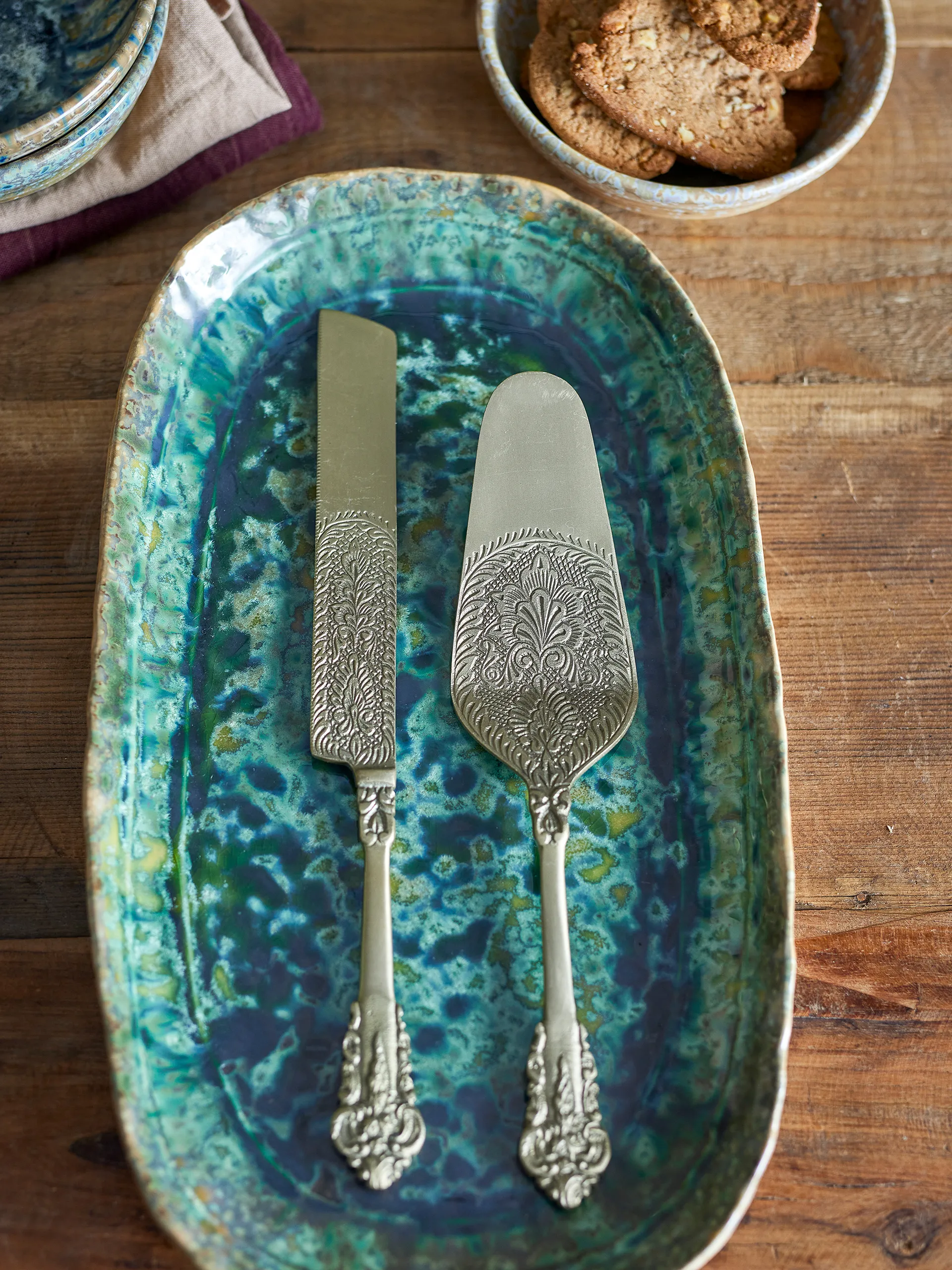 Cubiertos para postre Kalima 2 piezas, Latón Bloomingville