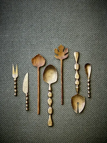 Cuchillos de queso Haolin, 3 piezas - Latón - Bloomingville