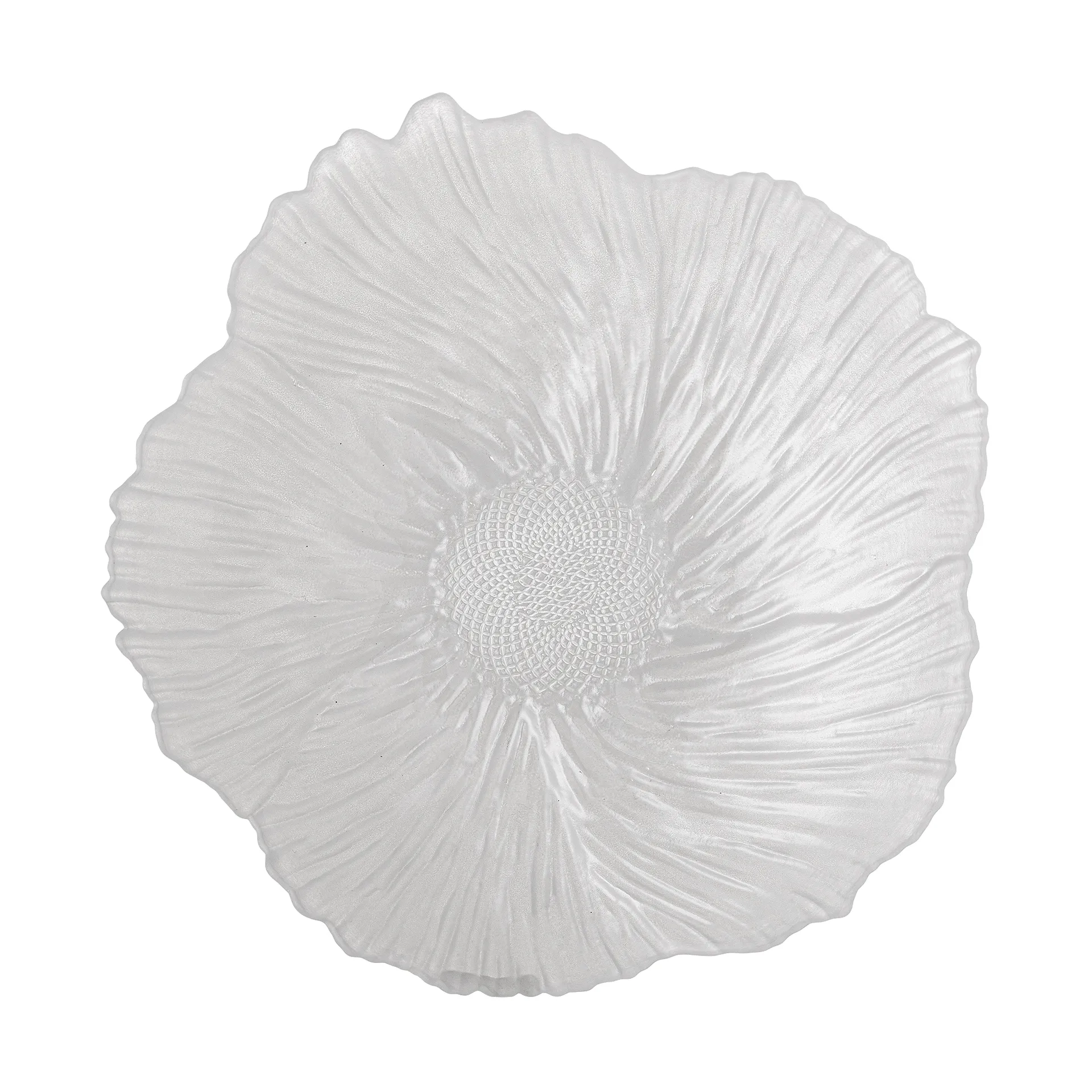 Cuenco de vidrio Iani Ø26 cm, Blanco Bloomingville