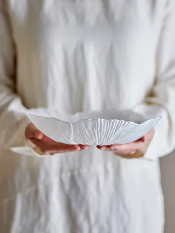 Cuenco de vidrio Iani Ø26 cm - Blanco - Bloomingville