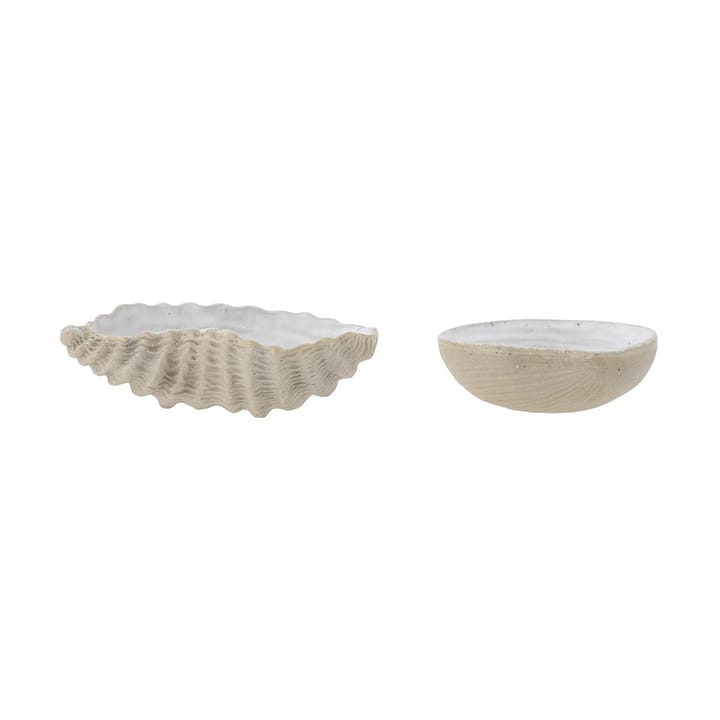 Cuenco decorativo Bakur concha 2 piezas, Beige-gris Bloomingville
