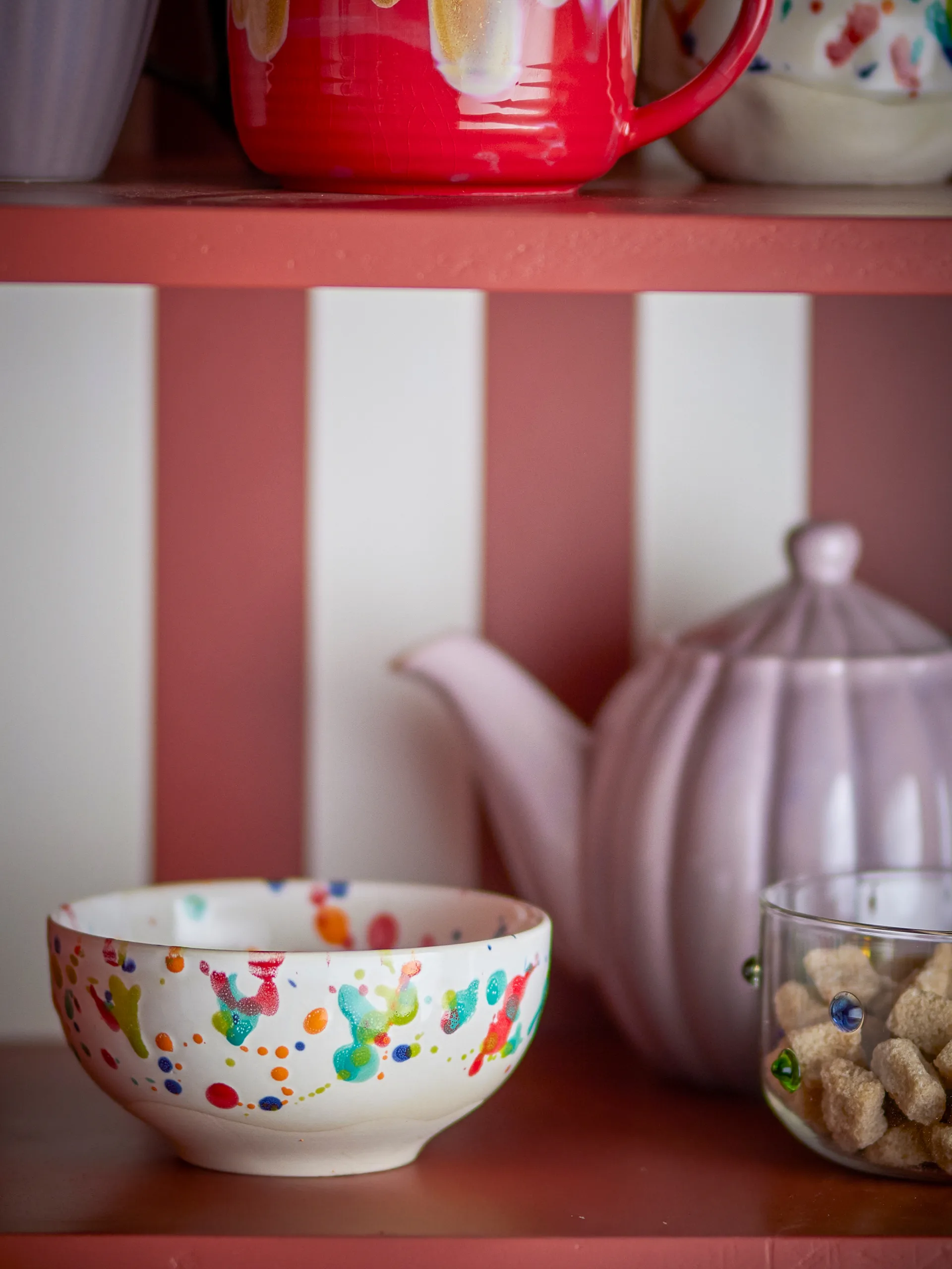 Cuenco Freckles Ø11,5 cm, pack de 4, Rojo Bloomingville