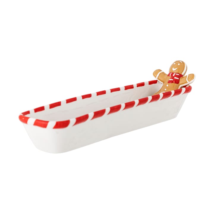Cuenco Ginnie 36,5x12,5 cm, Blanco-marrón Bloomingville