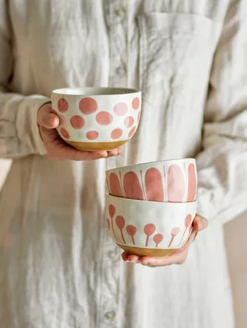 Cuenco Linora 58 cl 3 piezas - Rosa - Bloomingville