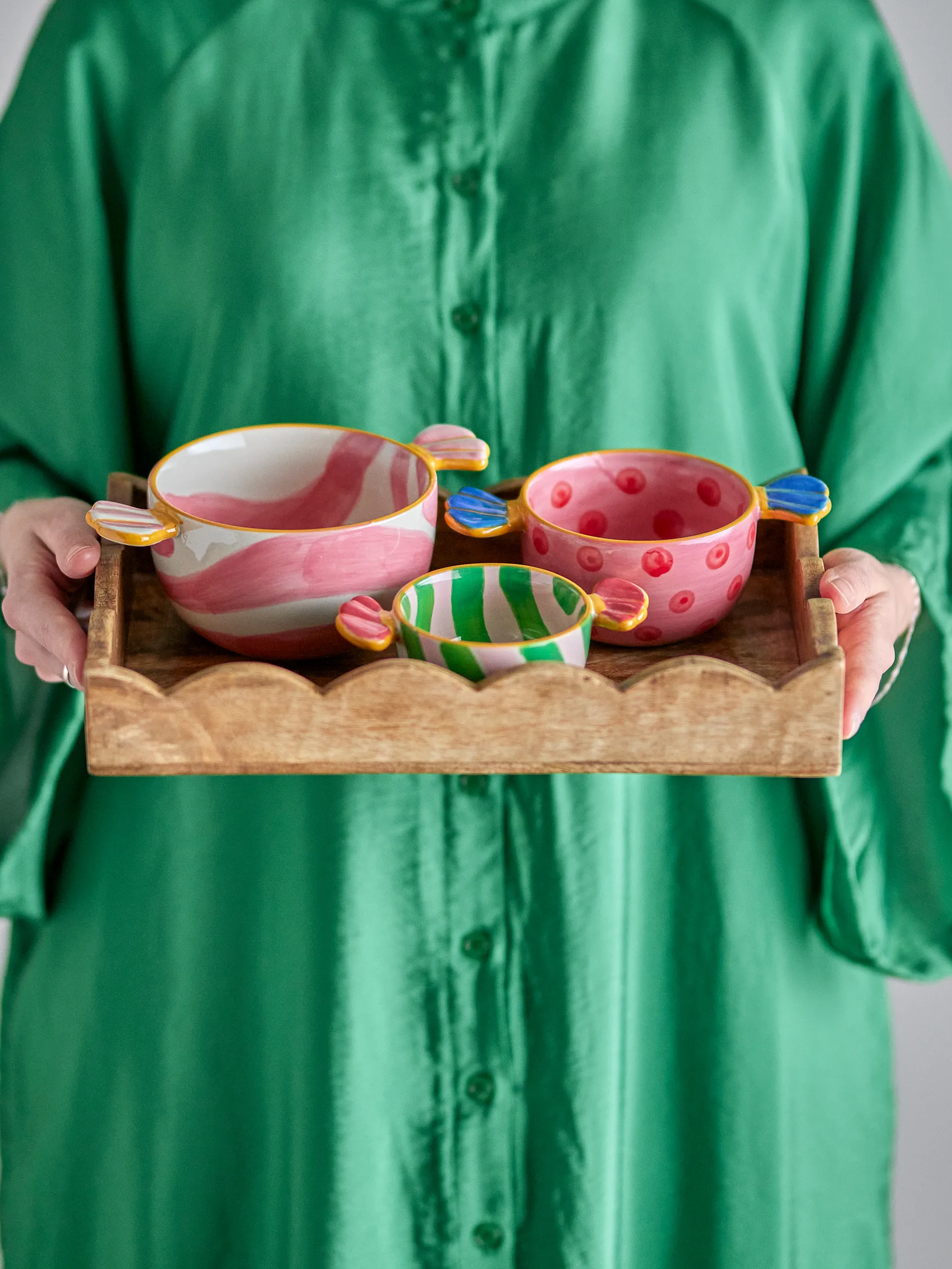 Cuencos Caramella 3 piezas, Rosa Bloomingville