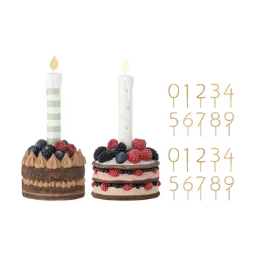 Decoración de cumpleaños Hooray 2 piezas - Rojo - Bloomingville