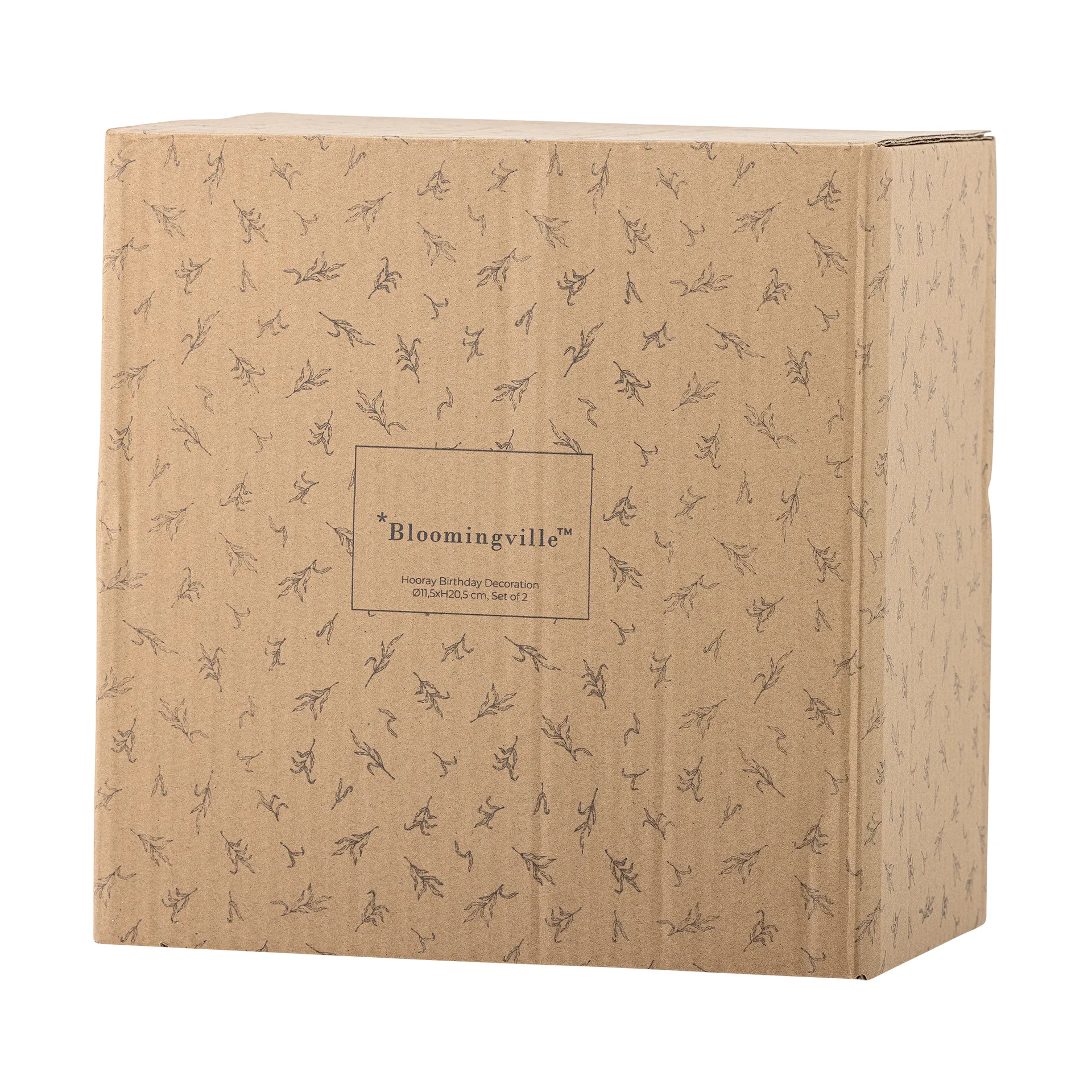 Decoración de cumpleaños Hooray 2 piezas, Rojo Bloomingville