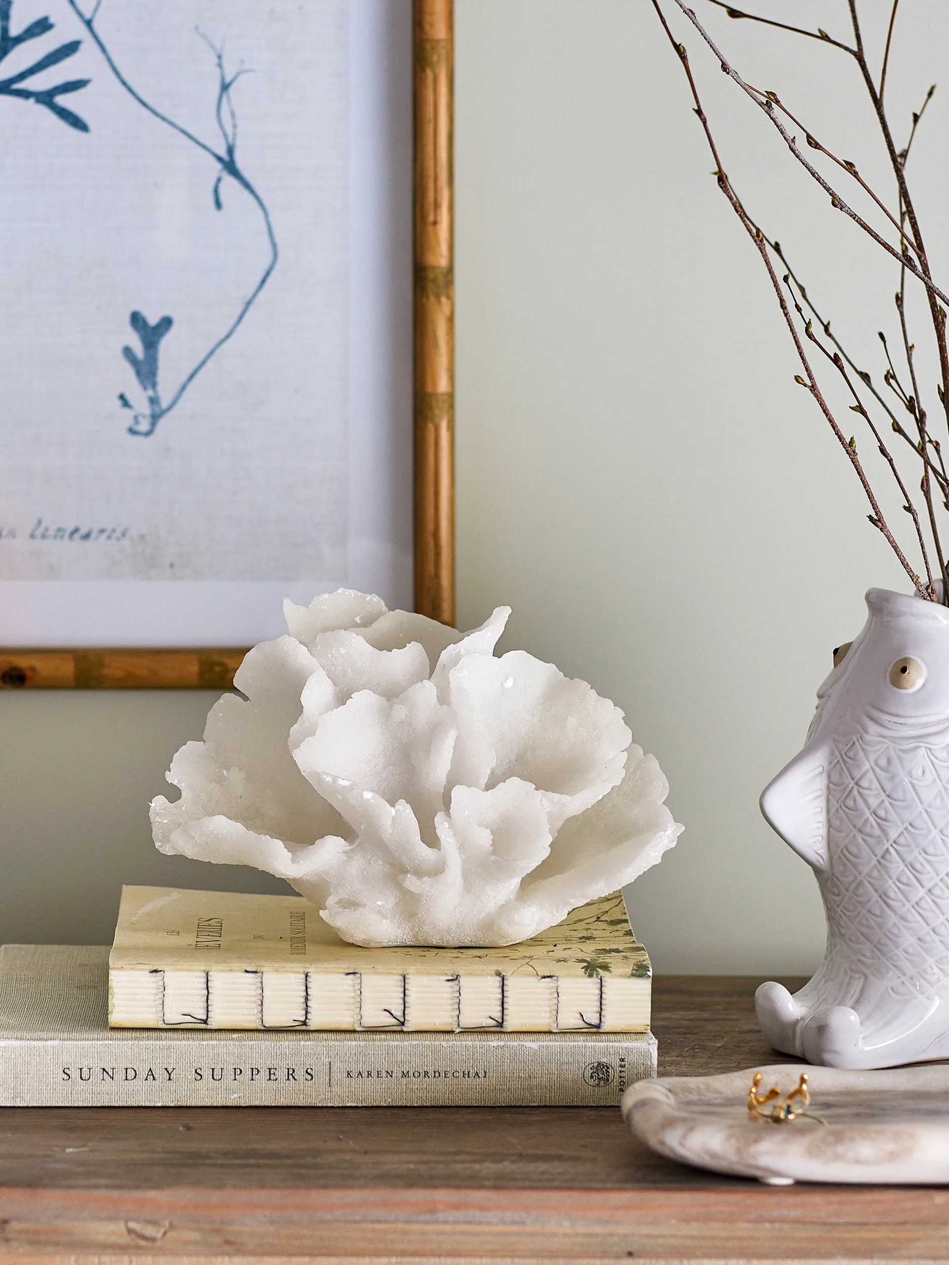 Decoración Rosenia 14 cm, Blanco Bloomingville