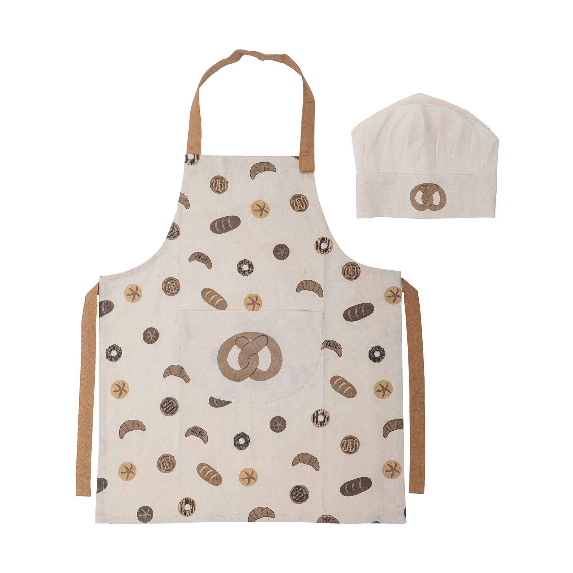 Delantal Snorre set de 2, Brown Bloomingville