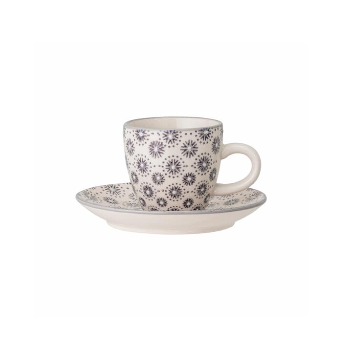 Elsa Taza espresso y platillo - gris - Bloomingville