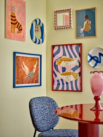 Espejo de pared Travis 39,5x38,5 cm - Azul - Bloomingville