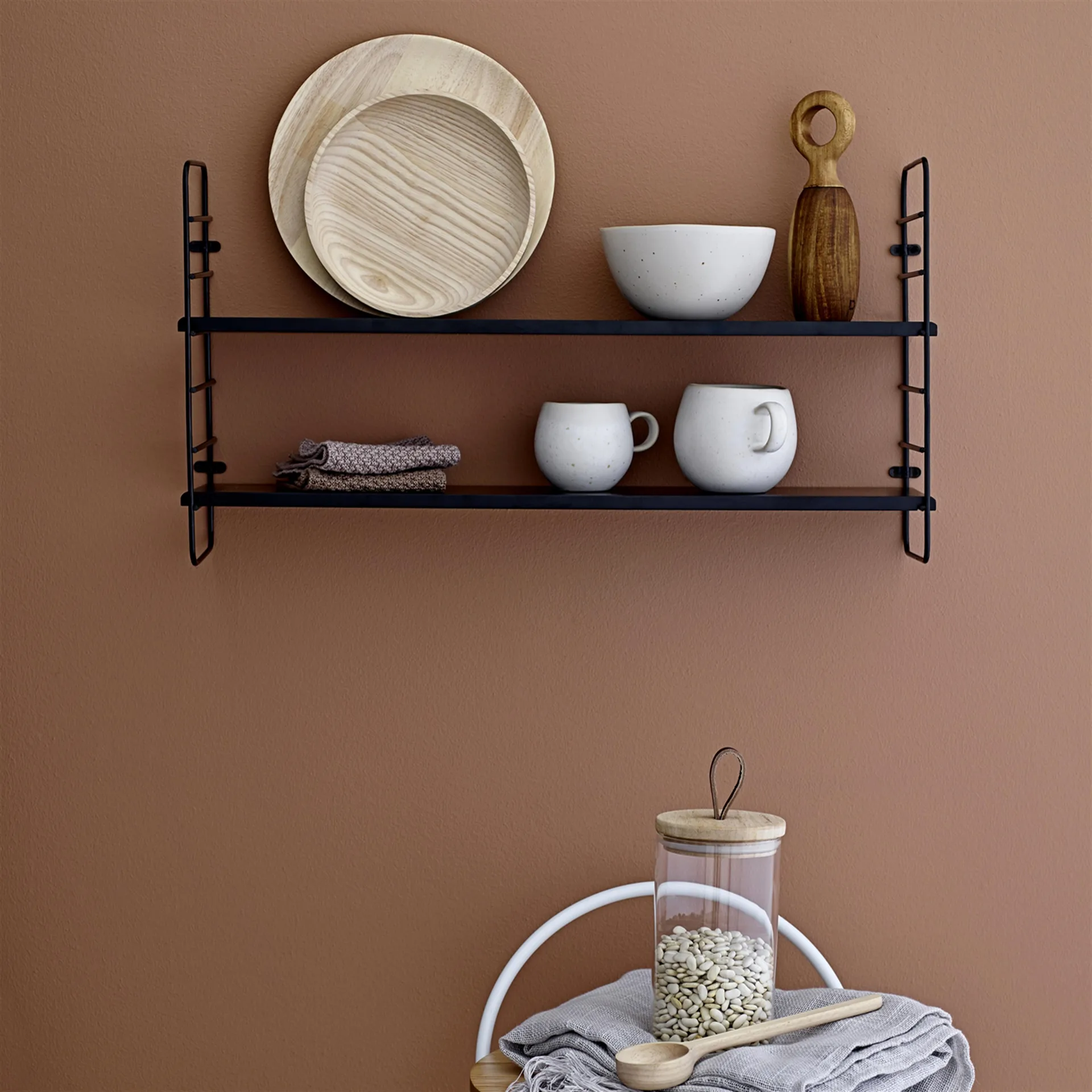 Estantería para pared North, negro Bloomingville