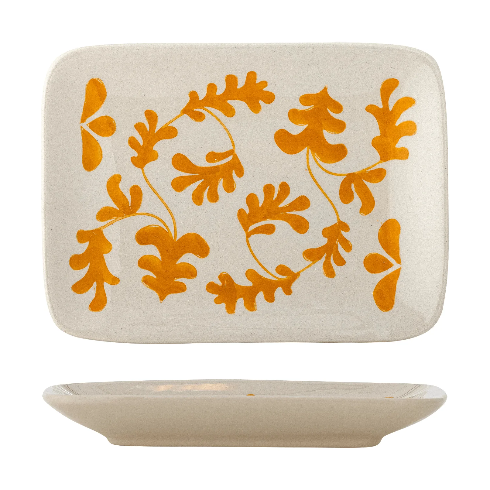 Fauni plato de postre, Amarillo, 15x11,5 cm Bloomingville