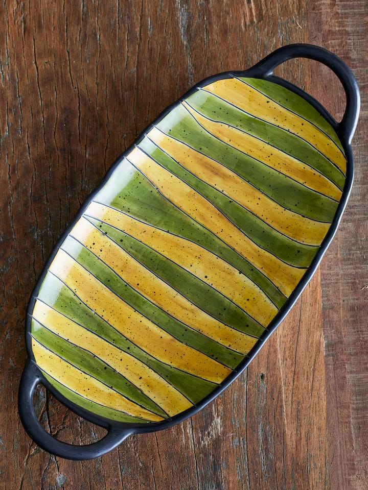 Fuente de servir con asas Lilie 15x32,5 cm, verde Bloomingville