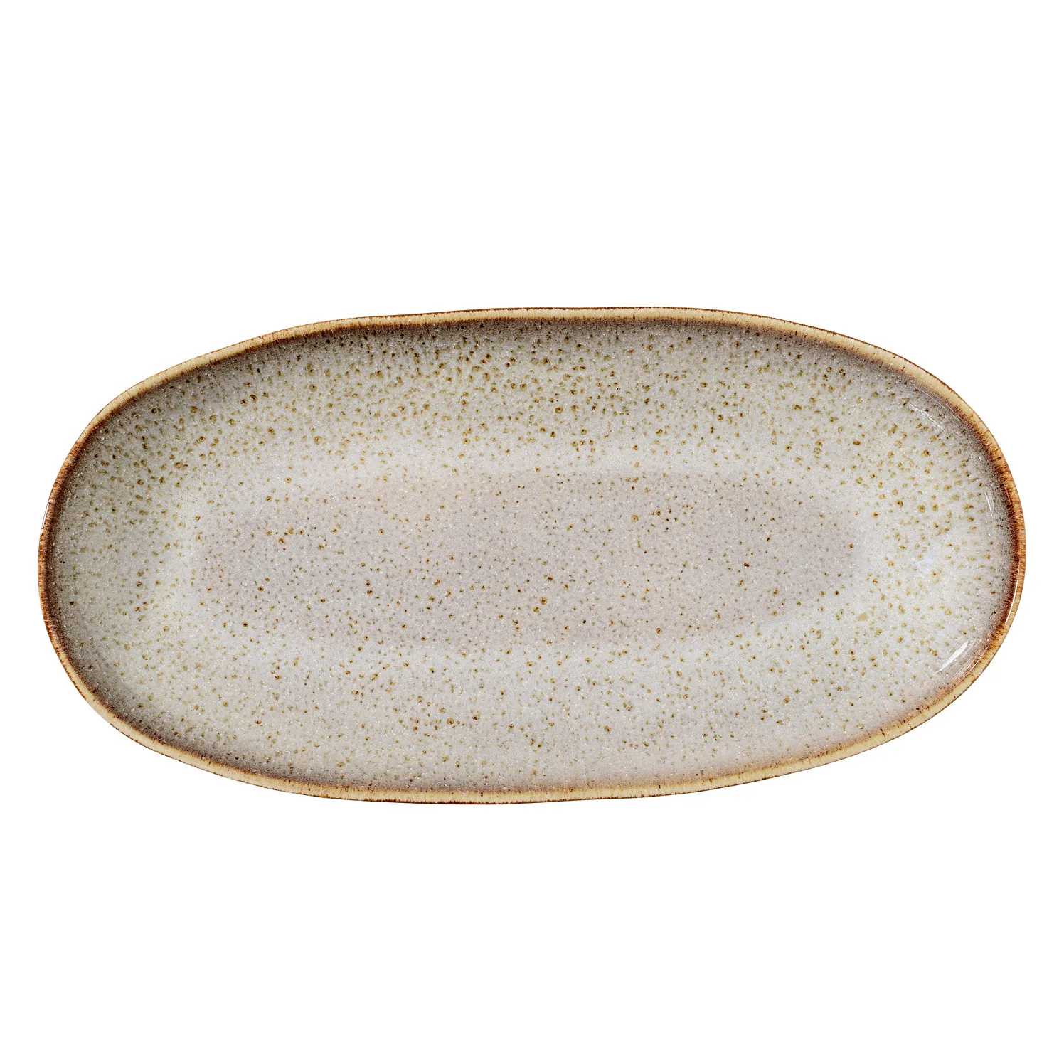 Fuente de servir Sandrine mediana, gris claro Bloomingville