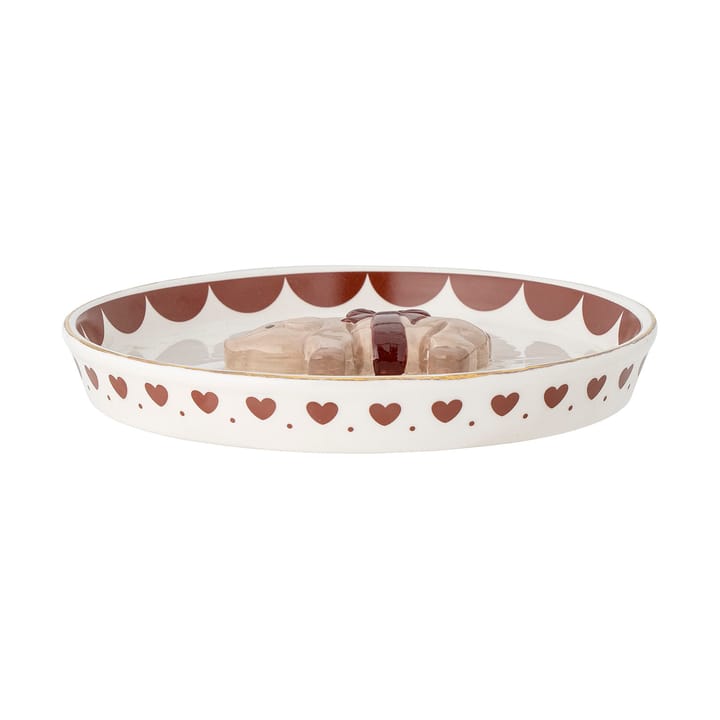 Fuente Jolly Ø18 cm, Blanco-rojo Bloomingville