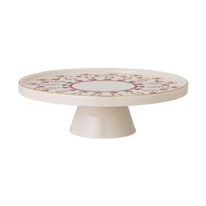 Fuente para tartas Jolly gres Ø26 cm, Blanco-rojo Bloomingville