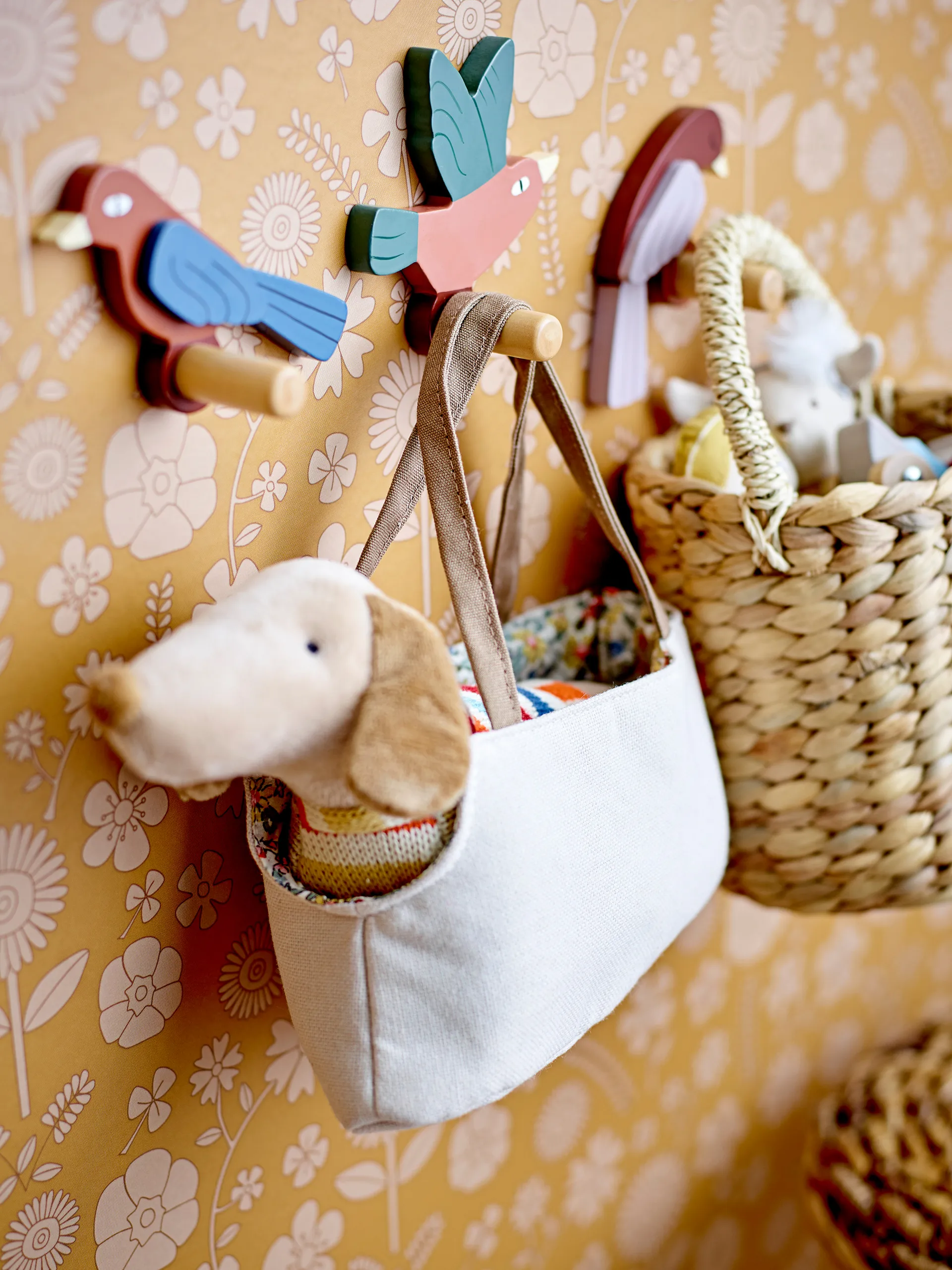 Gancho Lewi 3 piezas, pájaros Bloomingville