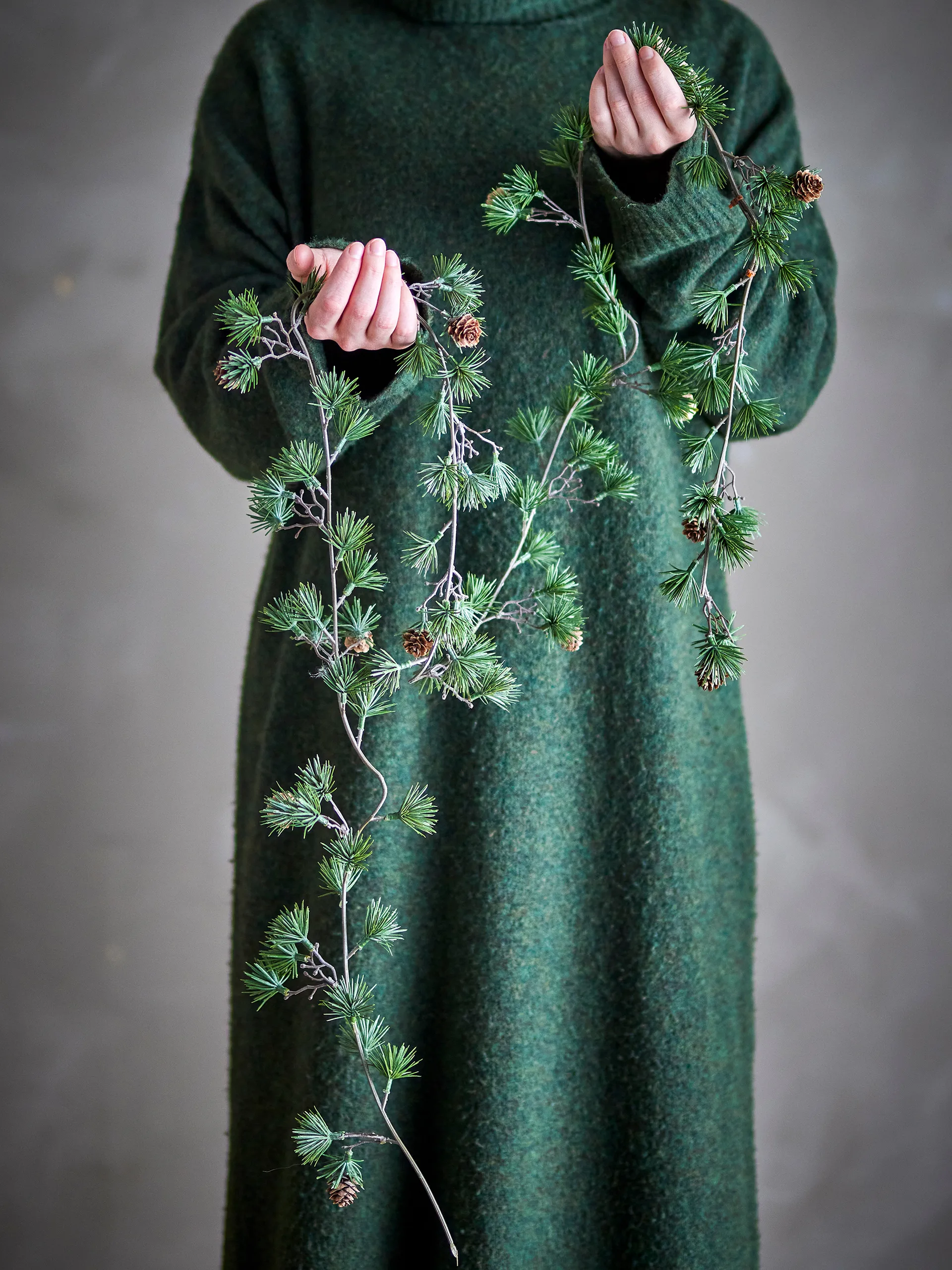 Guirnalda Cedar 200 cm, Verde Bloomingville