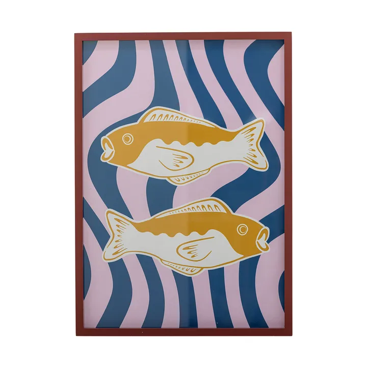 Ilustración Remy con marco 50x70 cm - Rosa - Bloomingville