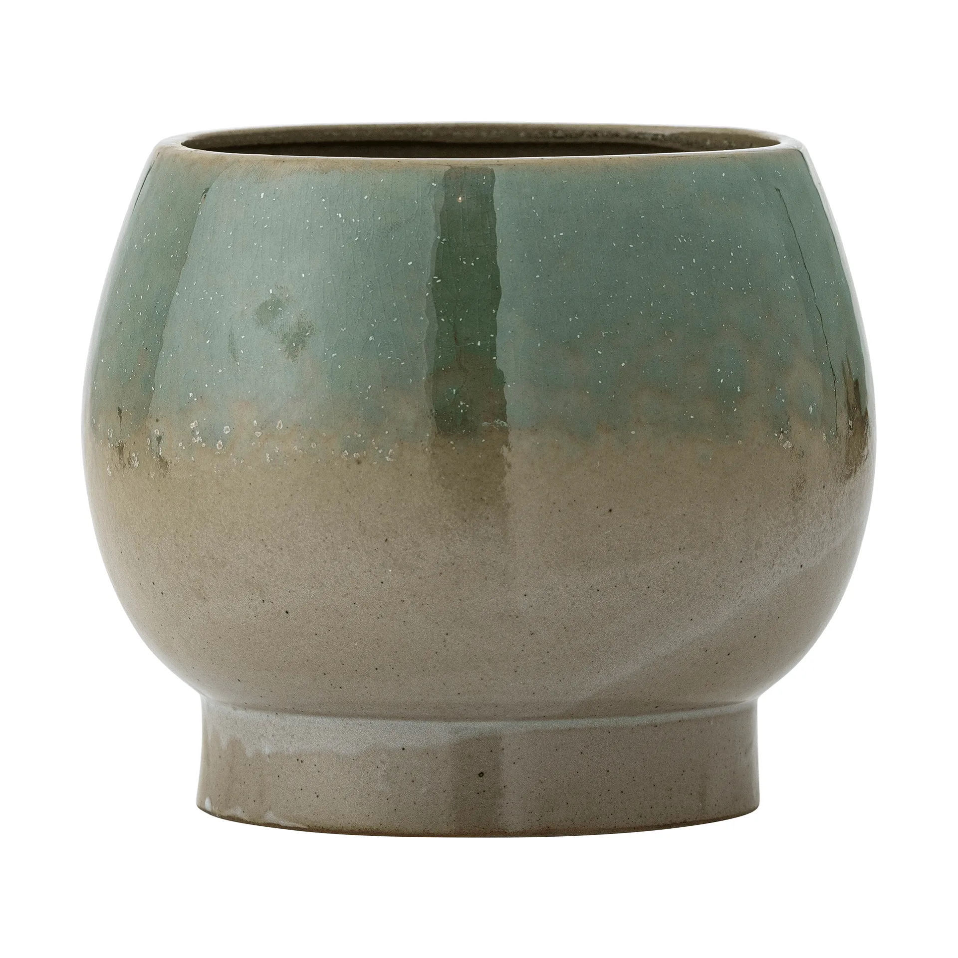Imke maceta con plato, Green, 18,5x17,5 cm Bloomingville
