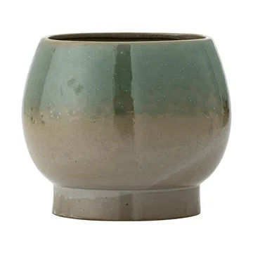 Imke maceta con plato - Green, 18,5x17,5 cm - Bloomingville