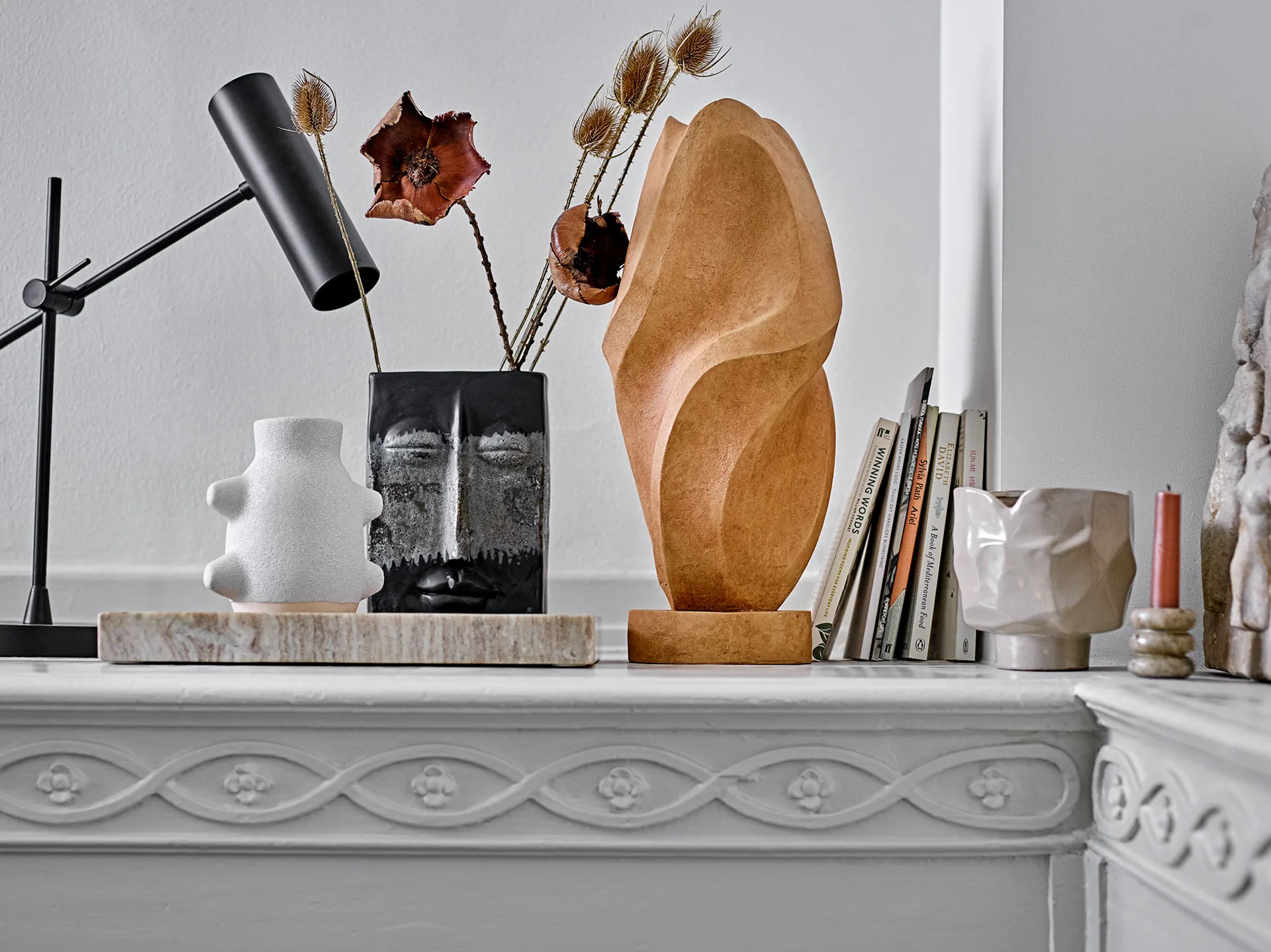 Jarrón Birka blanco, 16 cm Bloomingville