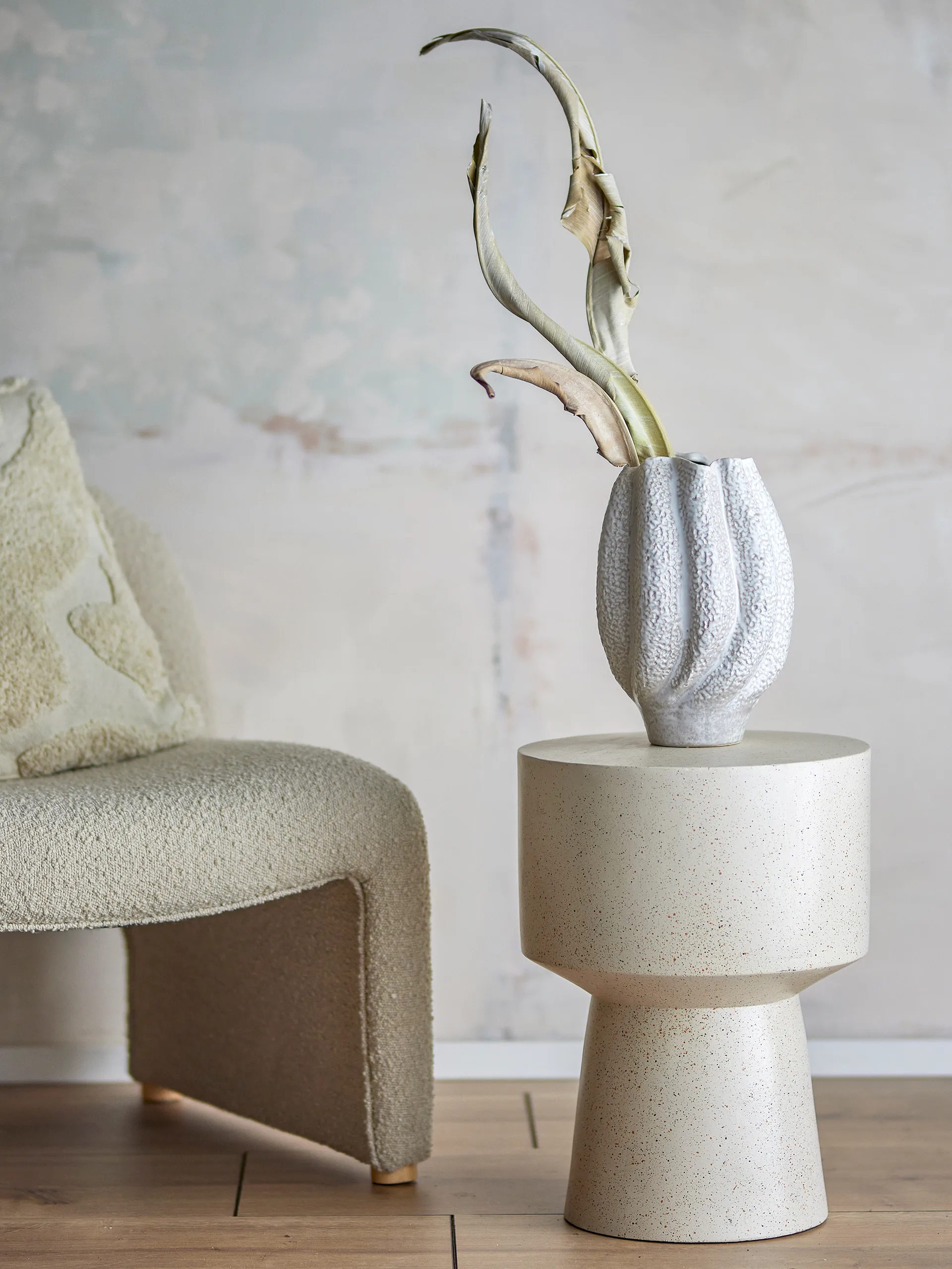 Jarrón Cove 28 cm, Blanco Bloomingville