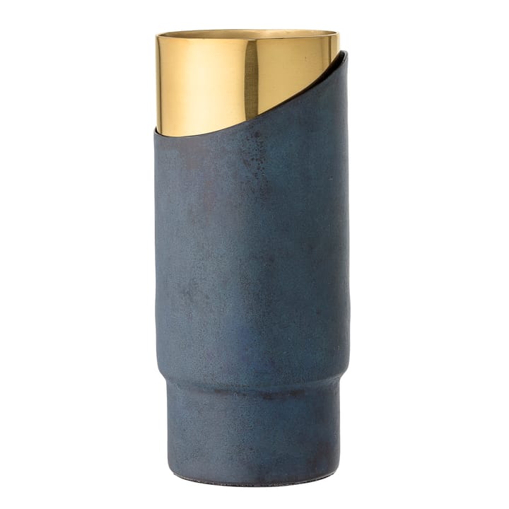 Jarrón de metal Bloomingville azul-dorado, 23 cm Bloomingville