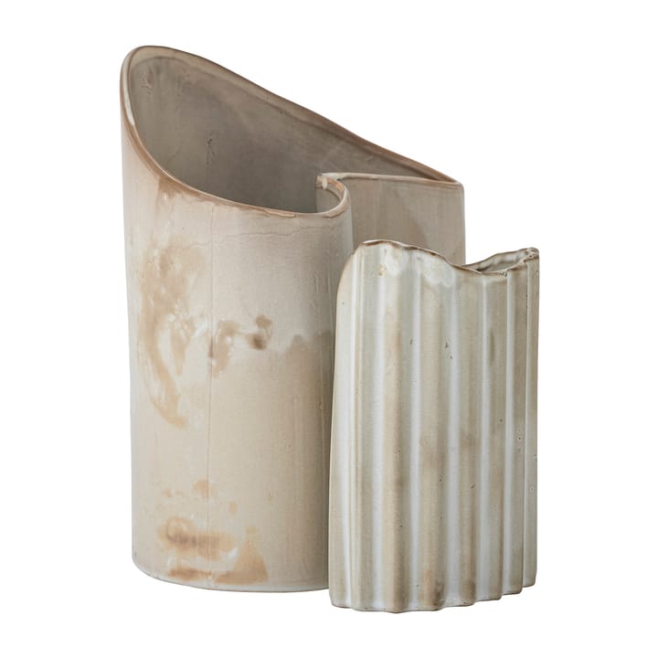 Jarrón Henaj 2 piezas, marrón-beige Bloomingville