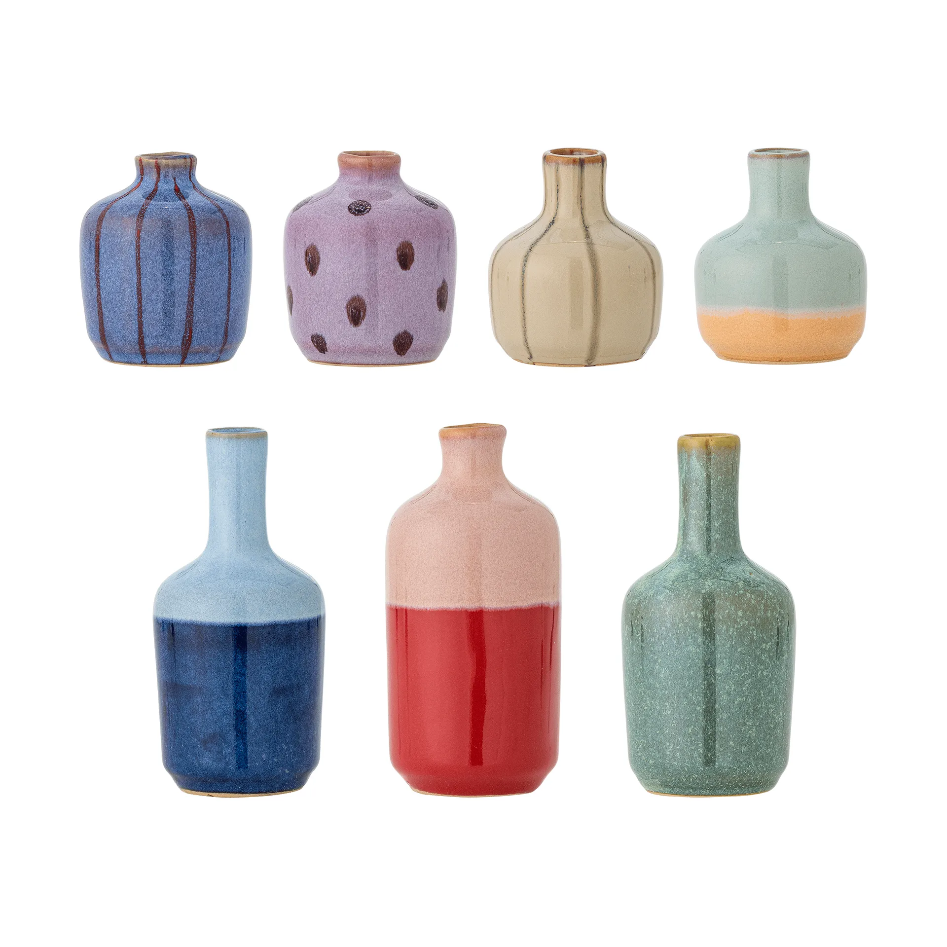 Jarrón Maien, Multi Stoneware, 7 piezas Bloomingville