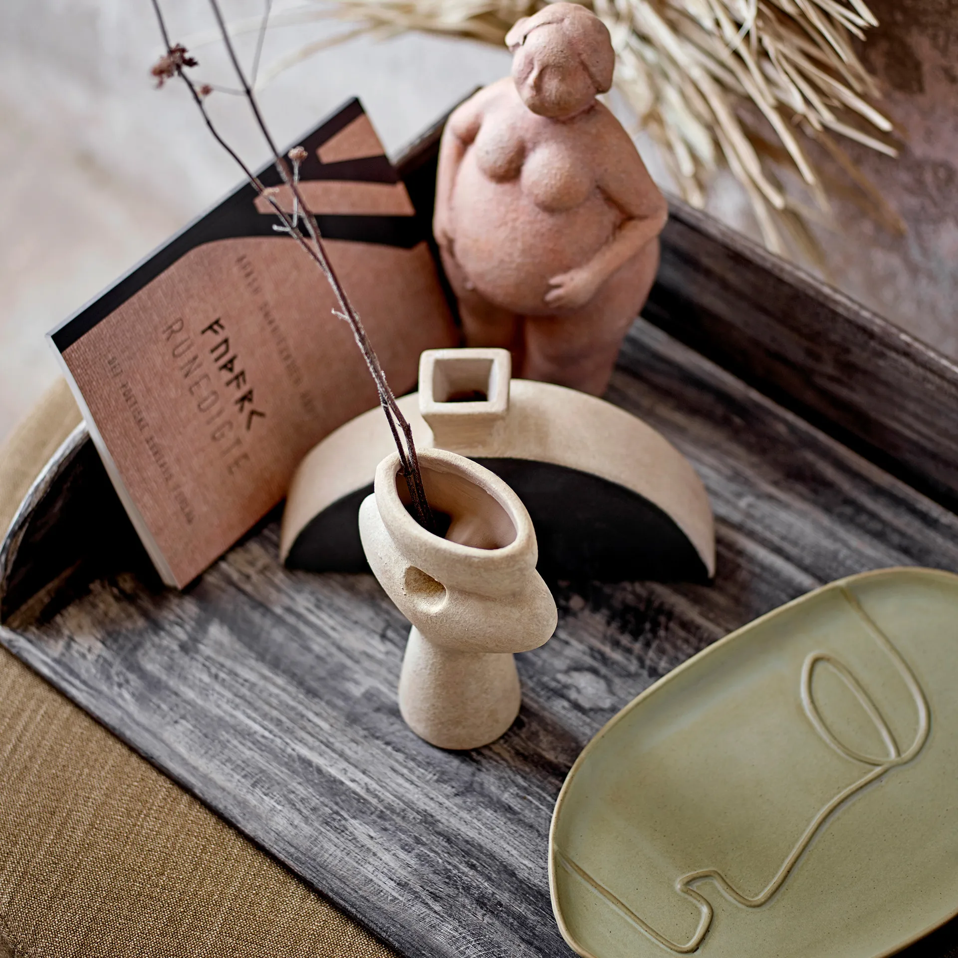 Jarrón Ngoie 17 cm, natural Bloomingville