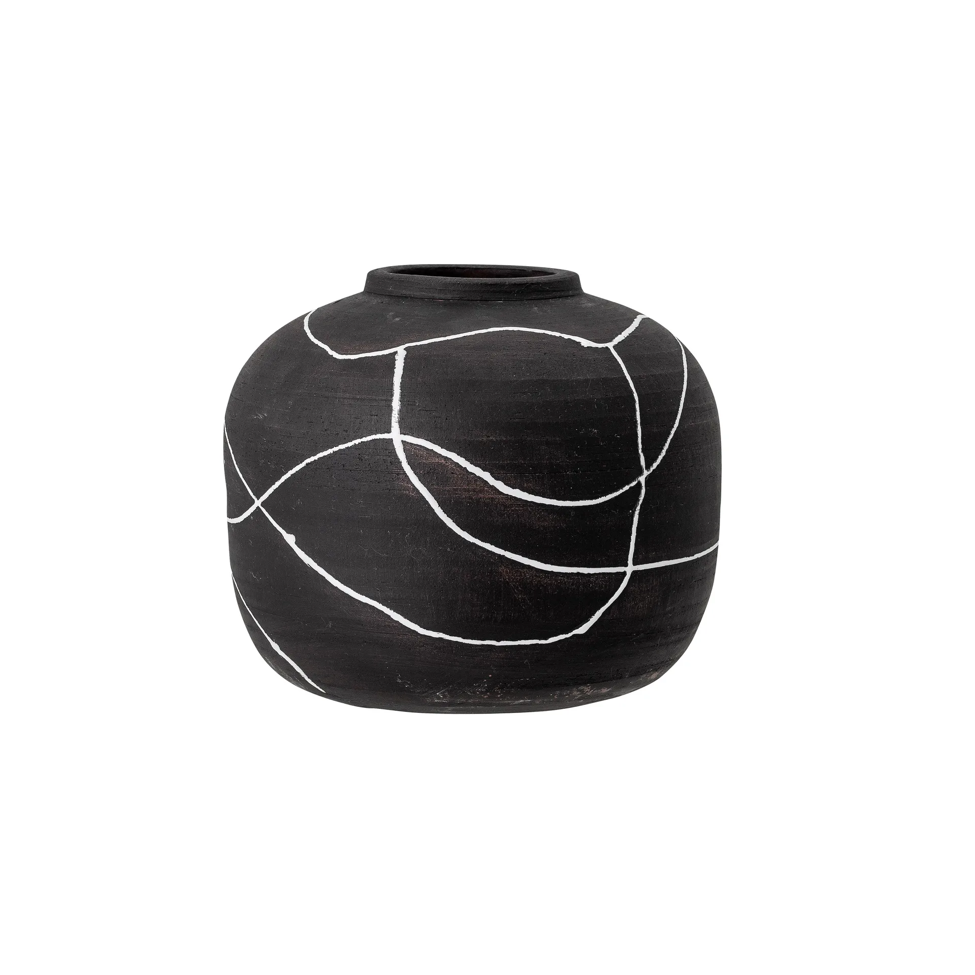 Jarrón Niza terracota 16,5 cm, negro Bloomingville