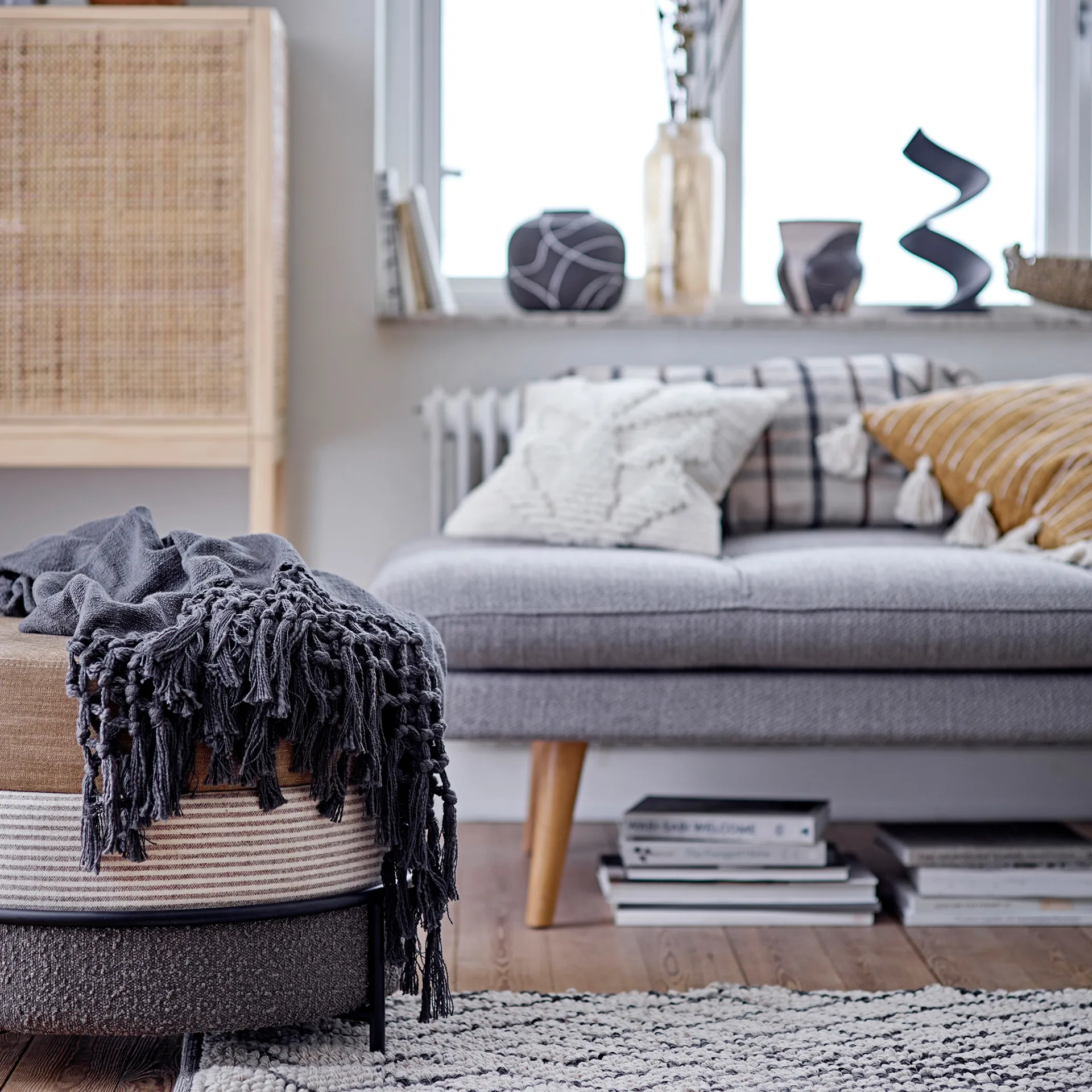 Jarrón Niza terracota 16,5 cm, negro Bloomingville