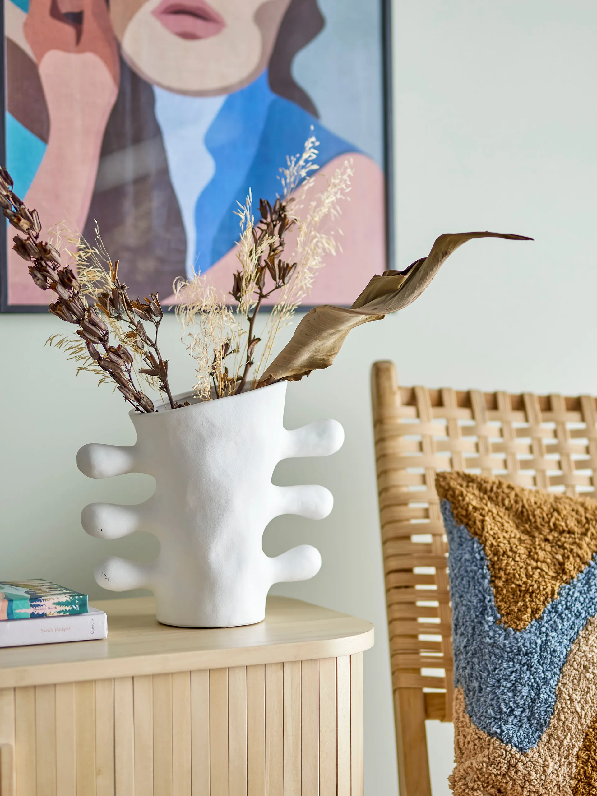 Jarrón Pernilla 26 cm, Blanco Bloomingville