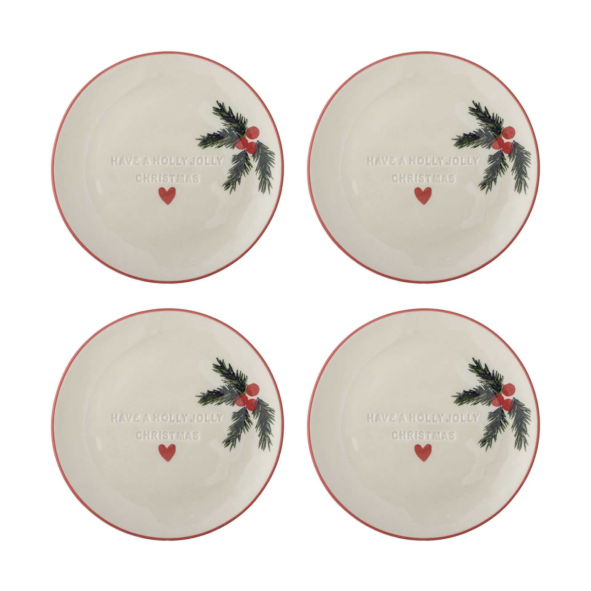 Jovida plato de postre, Nature, 4 piezas, Ø16 cm Bloomingville