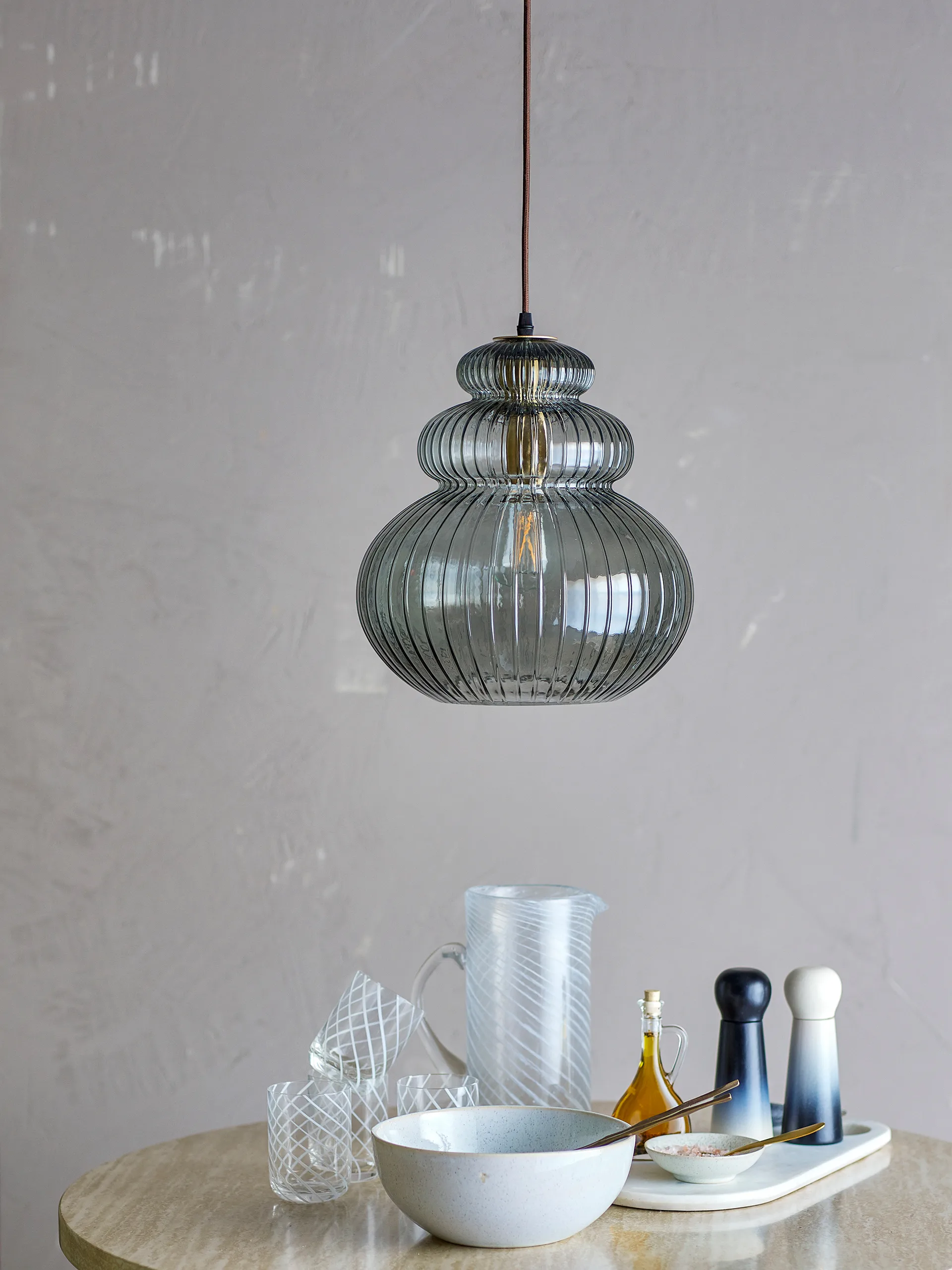 Lámpara colgante Sybia Ø31,5 cm, Gris Bloomingville