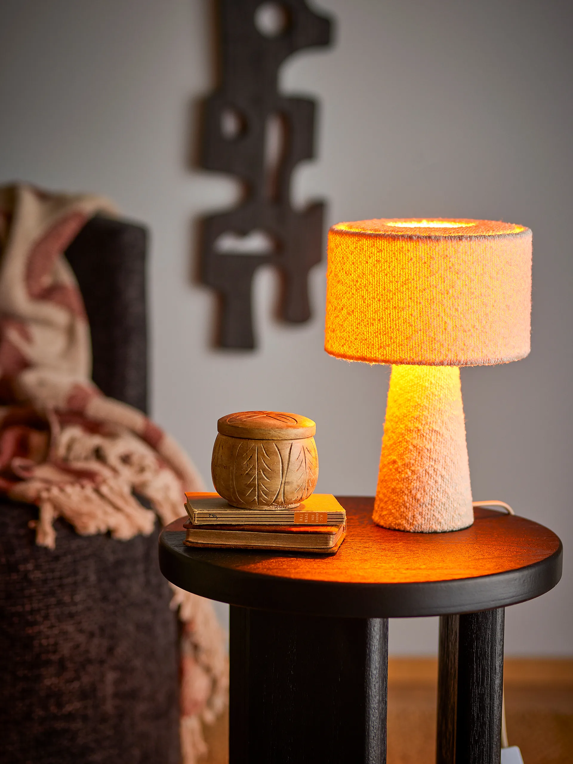 Lámpara de mesa Emmie Ø 20 cm, Blanco Bloomingville