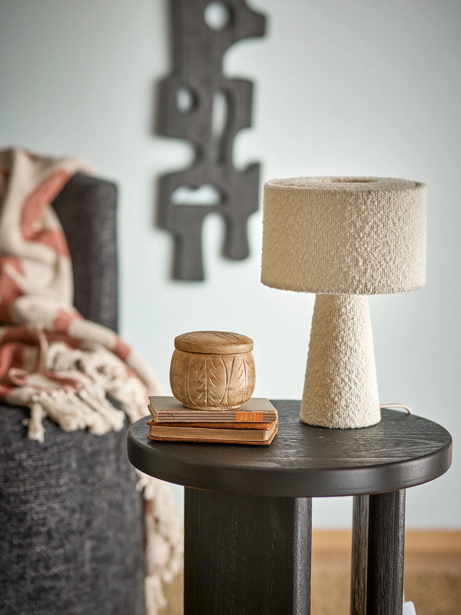 Lámpara de mesa Emmie Ø 20 cm, Blanco Bloomingville