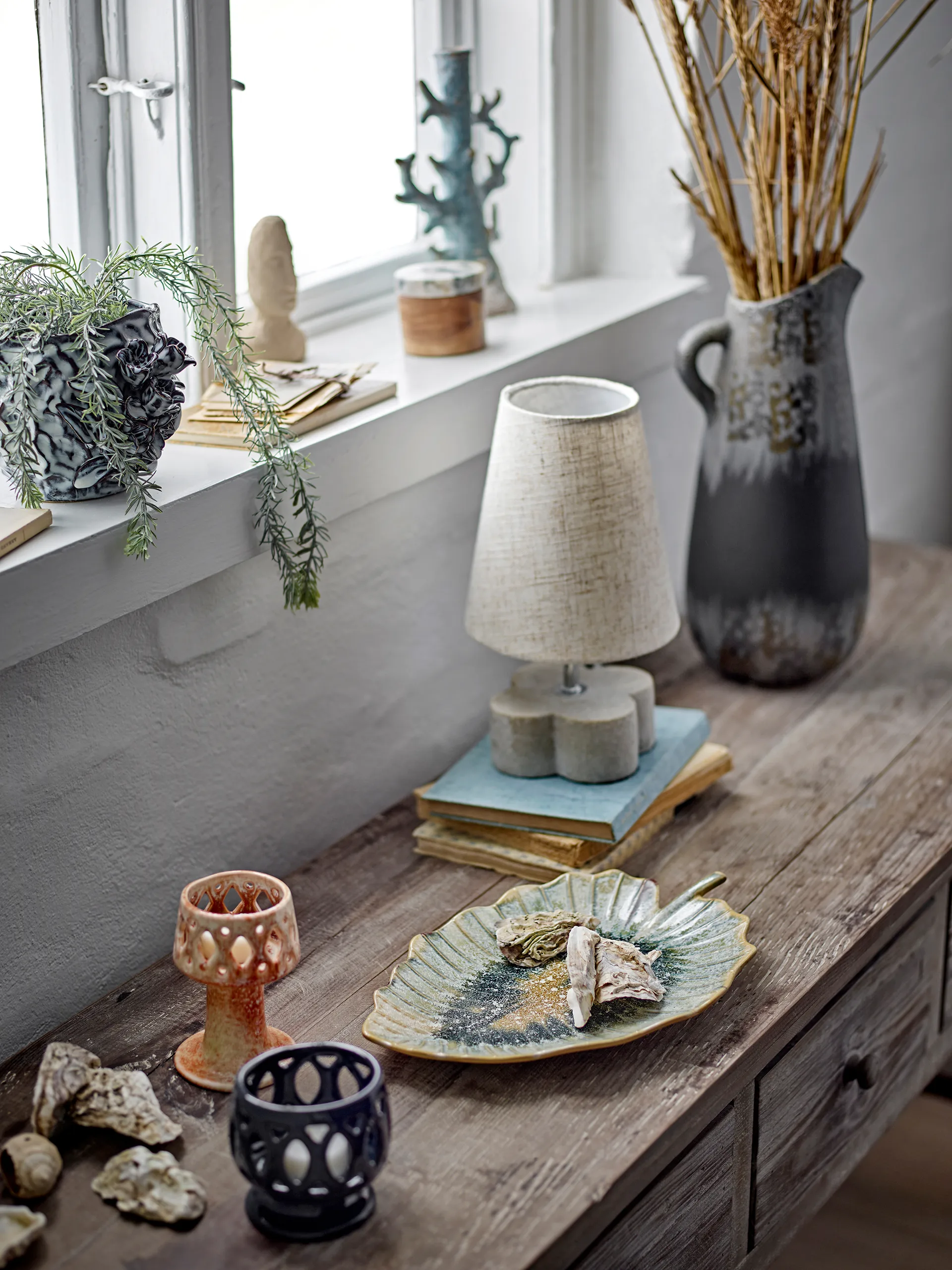 Lámpara de mesa Foglio Ø16 cm, Natural Bloomingville