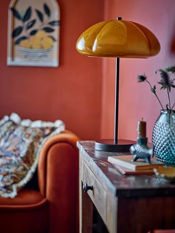 Lámpara de mesa Kinoko Ø30 cm - Amarillo - Bloomingville