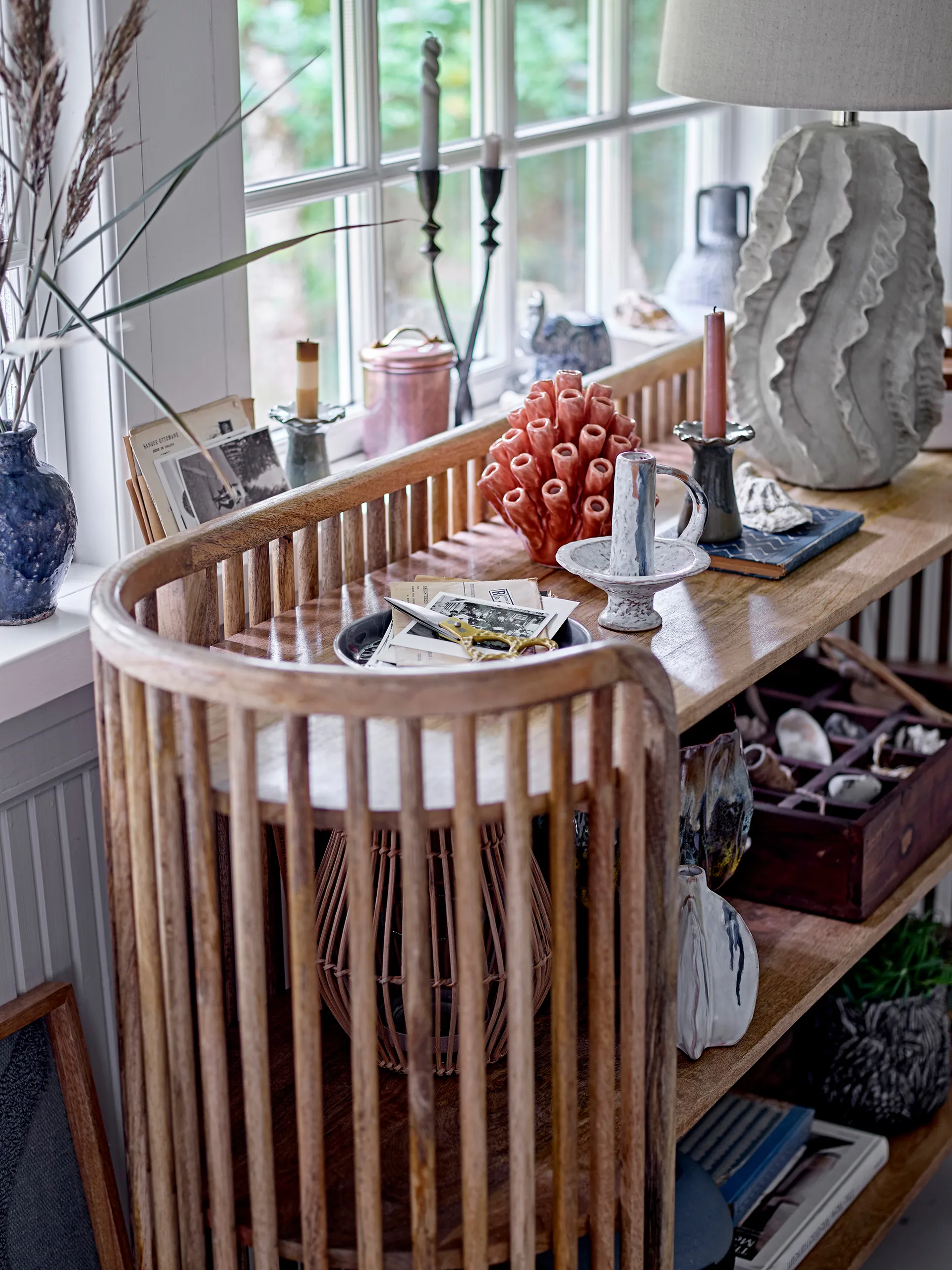 Lámpara de mesa Natika Ø38x64 cm, Nature Bloomingville