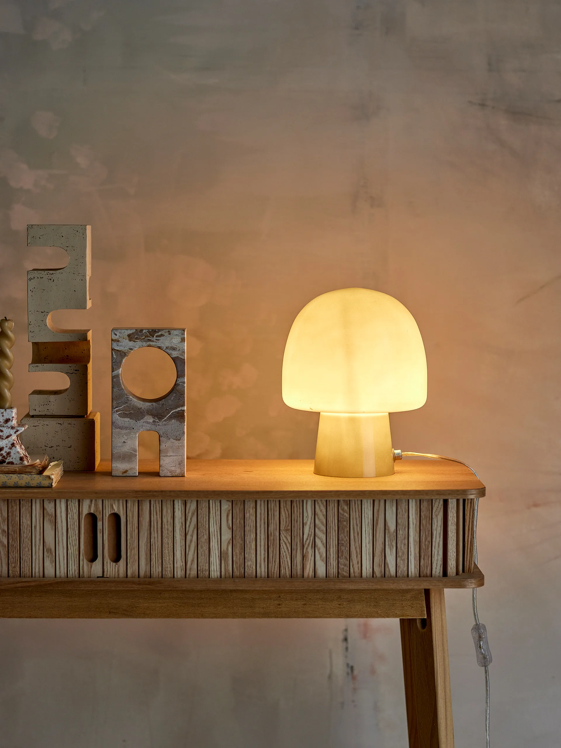 Lámpara de mesa Paddy Ø20x26,5 cm, Verde Bloomingville