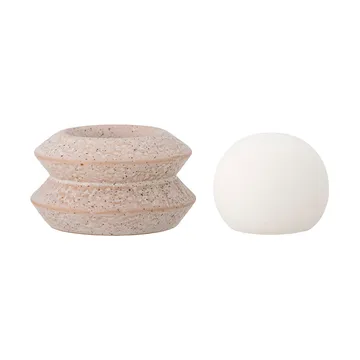 Lámpara de mesa portátil Capella Ø10x11 cm - White double - Bloomingville