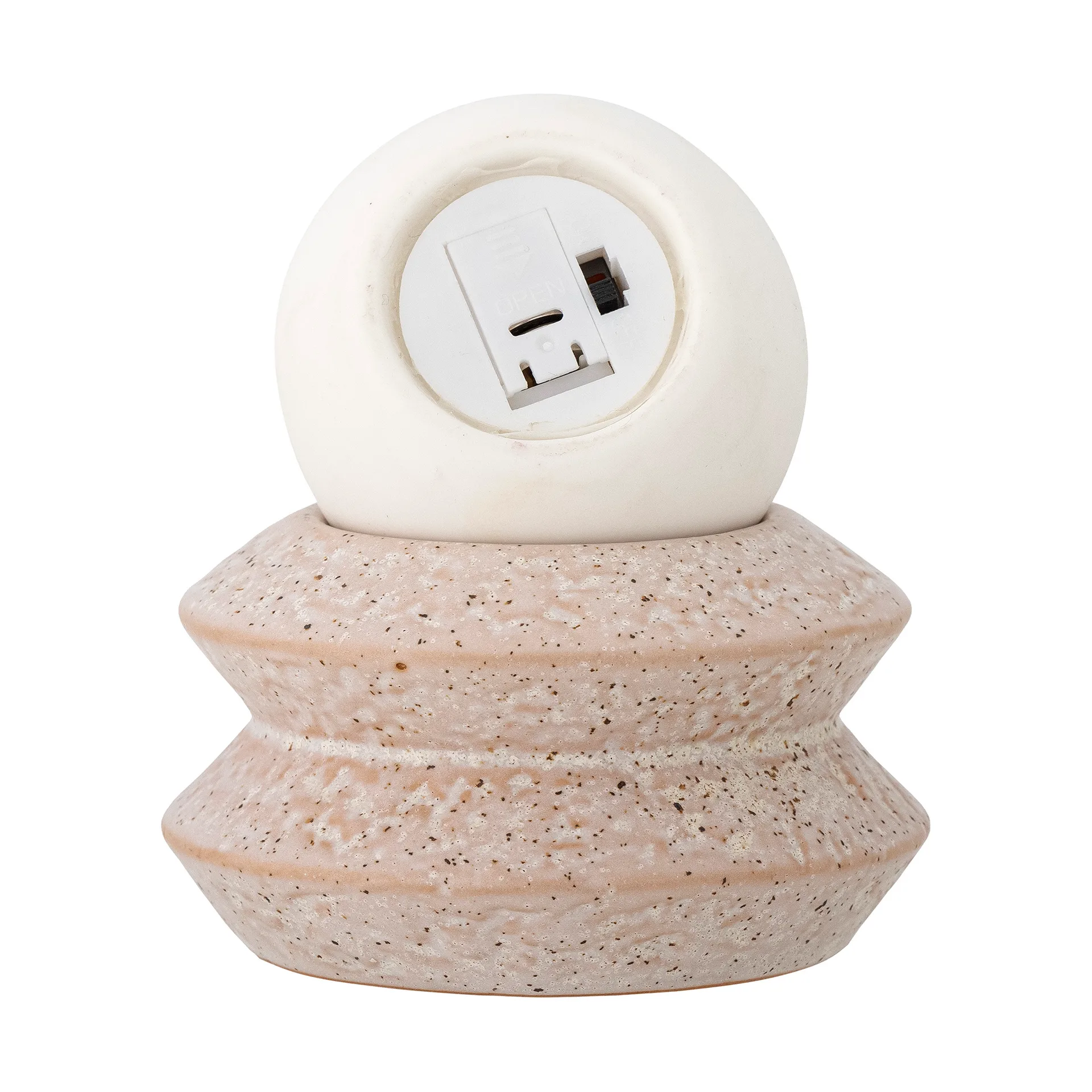 Lámpara de mesa portátil Capella Ø10x11 cm, White double Bloomingville